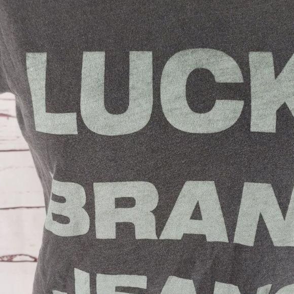 Lucky Brand Jeans Charcoal Gray Short‎ Sleeve Tee shIrt - Picture 3 of 6